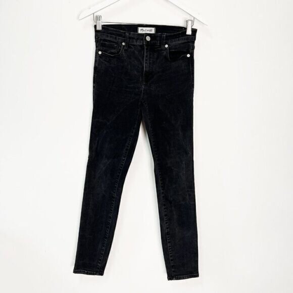 Madewell Washed Black High Riser Skinny Jeans - Picture 2 of 8